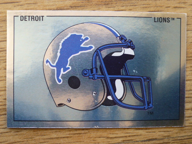 Panini American Football 89 Sticker – Detroit Lions Helmet (No.52)