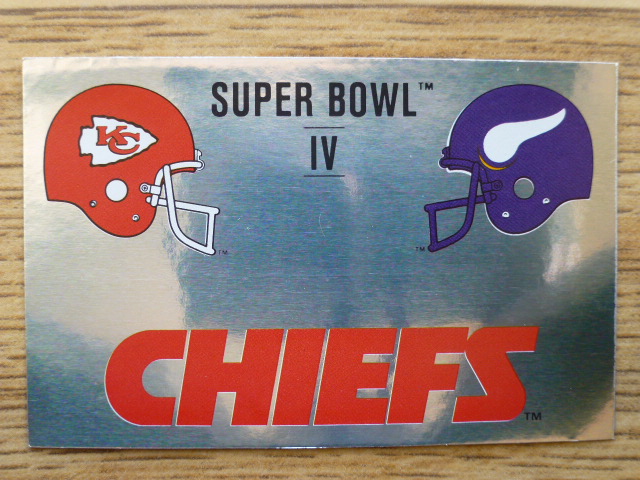 Panini American Football 89 Sticker – Super Bowl IV Badge ( C)