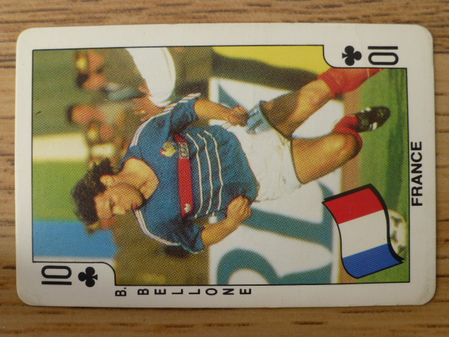 Dandy Gum Football Playing Card (1986) - Bruno Bellone 10♣️