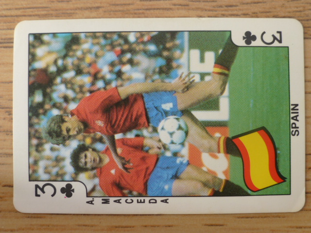 Dandy Gum Football Playing Card (1986) - Antonio Maceda 3♣️