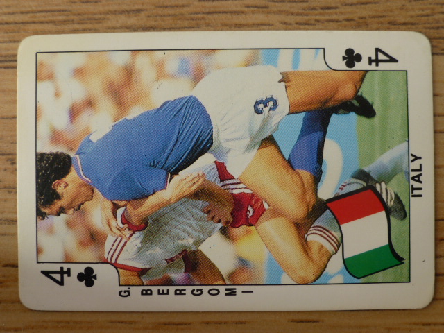 Dandy Gum Football Playing Card (1986) - Giuseppe Bergomi 4♣️