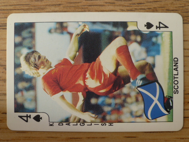 Dandy Gum Football Playing Card (1986) - Kenny Dalglish 4♠️