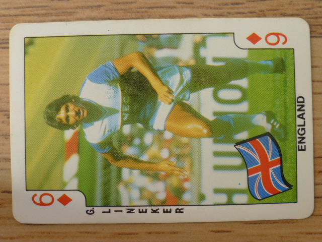 Dandy Gum Football Playing Card (1986) - Gary Lineker 6♦️