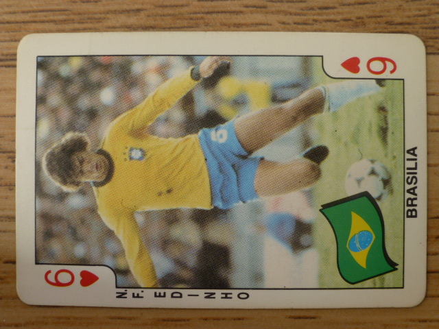 Dandy Gum Football Playing Card (1986) - Edinho 6♥️