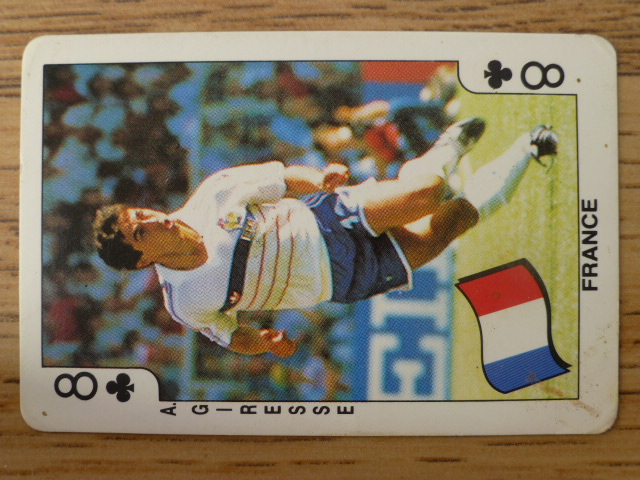 Dandy Gum Football Playing Card (1986) - Alain Giresse 8♣️