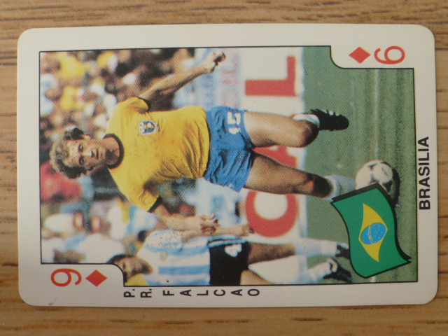 Dandy Gum Football Playing Card (1986) - Falcão 9♦️