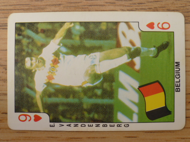 Dandy Gum Football Playing Card (1986) - Edwin Vandenberg 9♥️