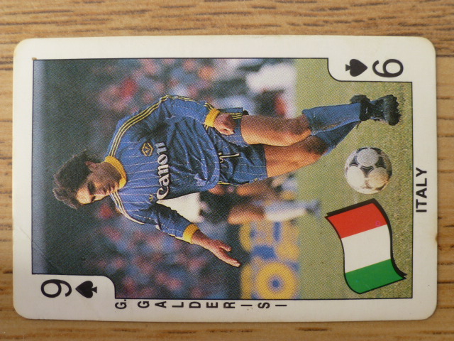 Dandy Gum Football Playing Card (1986) - Giuseppe Galderisi 9♠️