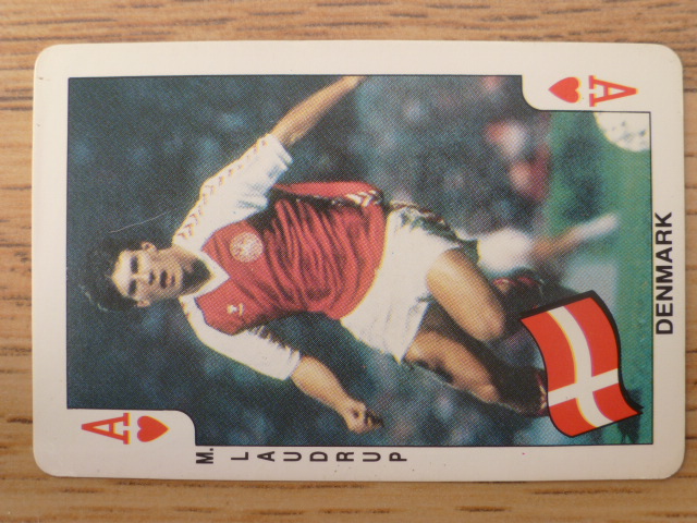 Dandy Gum Football Playing Card (1986) - Michael Laudrup A♥️