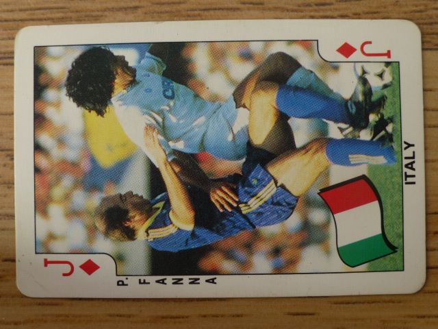 Dandy Gum Football Playing Card (1986) - Pietro Fanna J♦️
