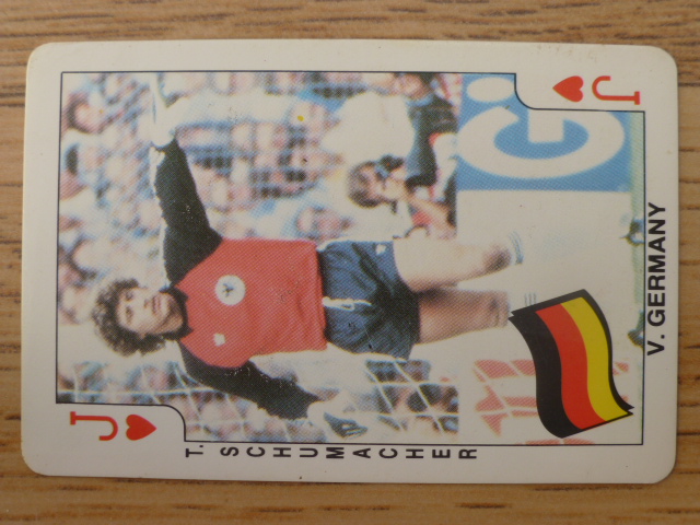 Dandy Gum Football Playing Card (1986) - Harald Schumacher J♥️