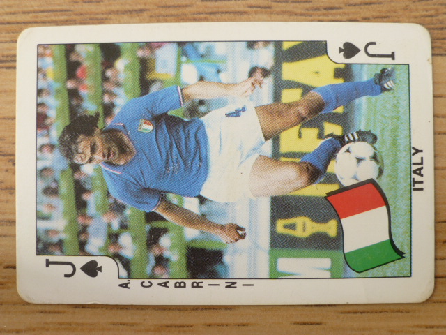 Dandy Gum Football Playing Card (1986) - Antonio Cabrini J♠️