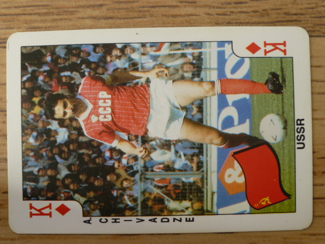 Dandy Gum Football Playing Card (1986) - Aleksandre Chivadze K♦️