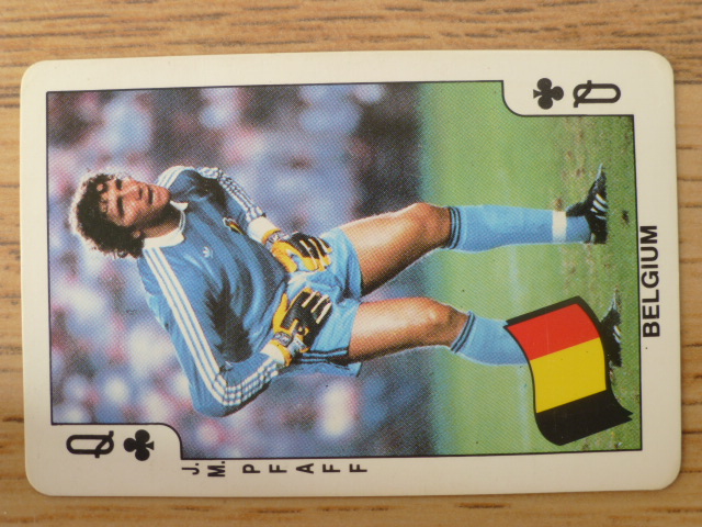 Dandy Gum Football Playing Card (1986) - Jean‑Marie Pfaff Q♣️
