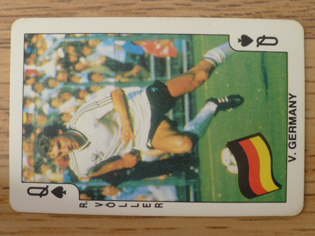 Dandy Gum Football Playing Card (1986) - Rudi Völler Q♠️
