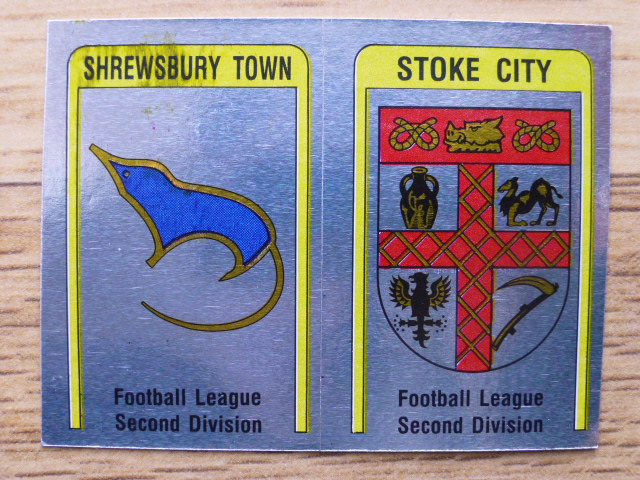 Panini Football 87 Badge - Shrewsbury Town/Stoke City (No.440)
