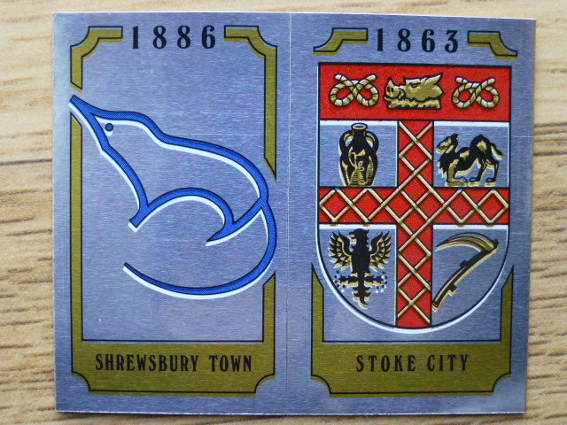 Panini Football 88 Badge - Shrewsbury Town/Stoke City (No.434)