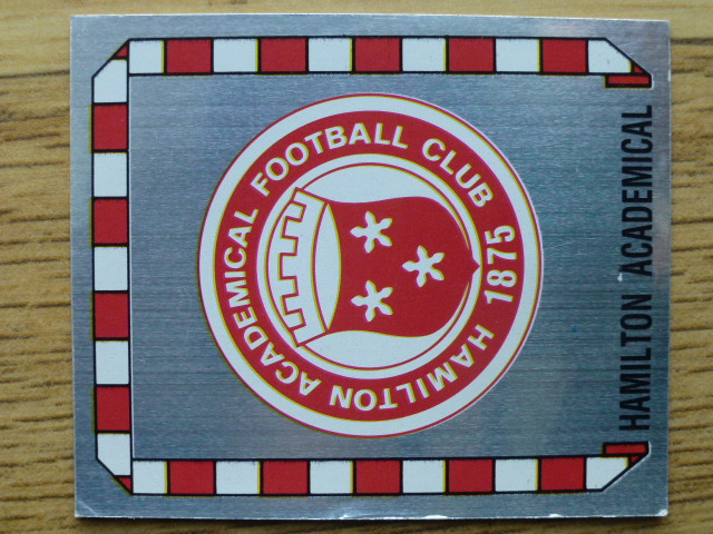 Panini Football 89 Badge - Hamilton Academical (No.383)