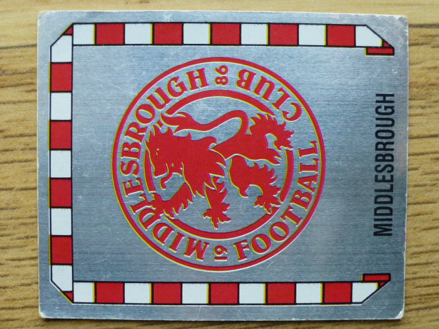 Panini Football 89 Badge - Middlesbrough (No.144)