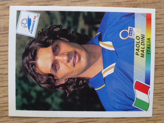 Panini France 98 Sticker – Paolo Maldini (No.92)