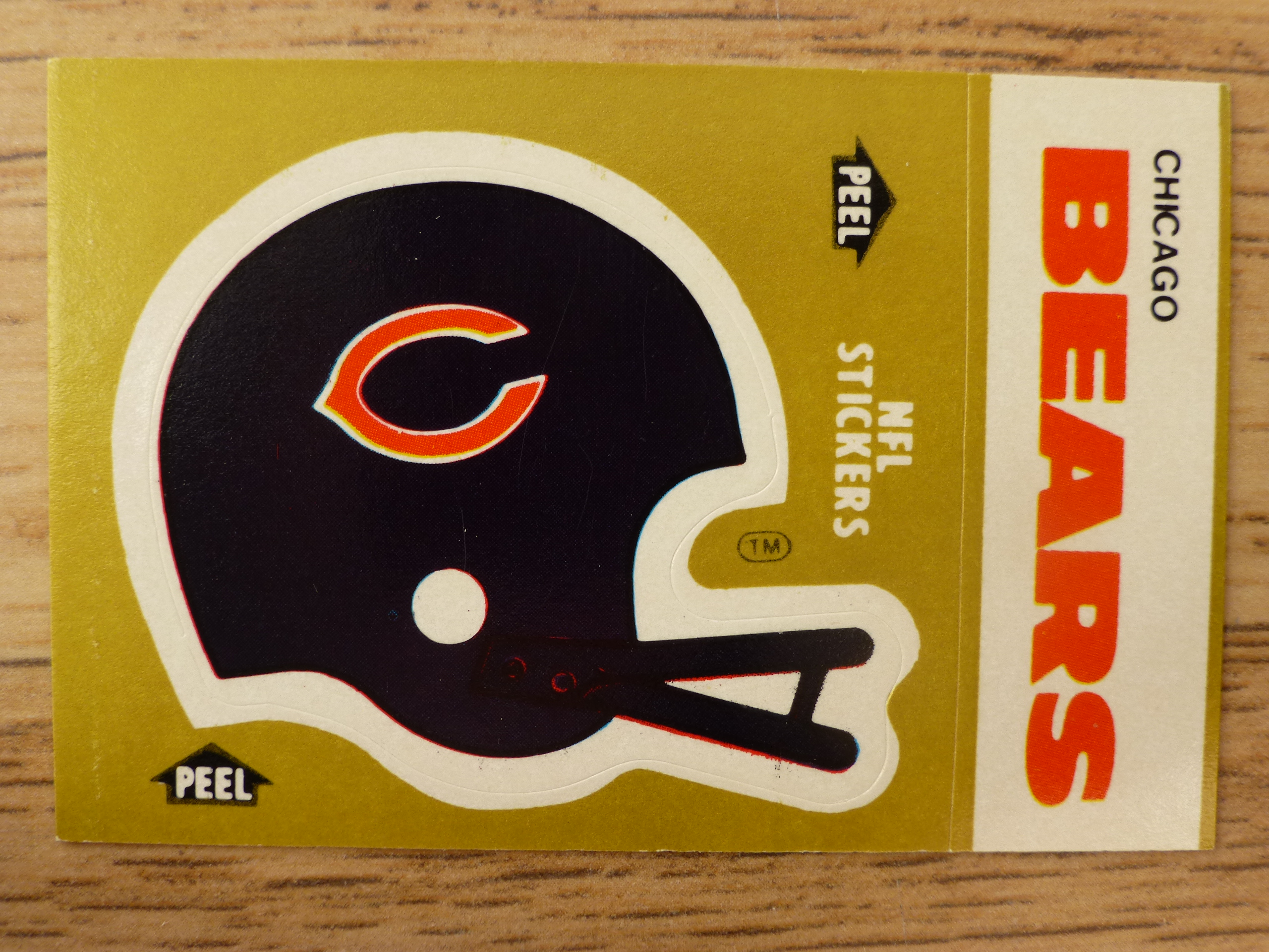 Fleer 83 American Football Collection - Chicago Bears Helmet