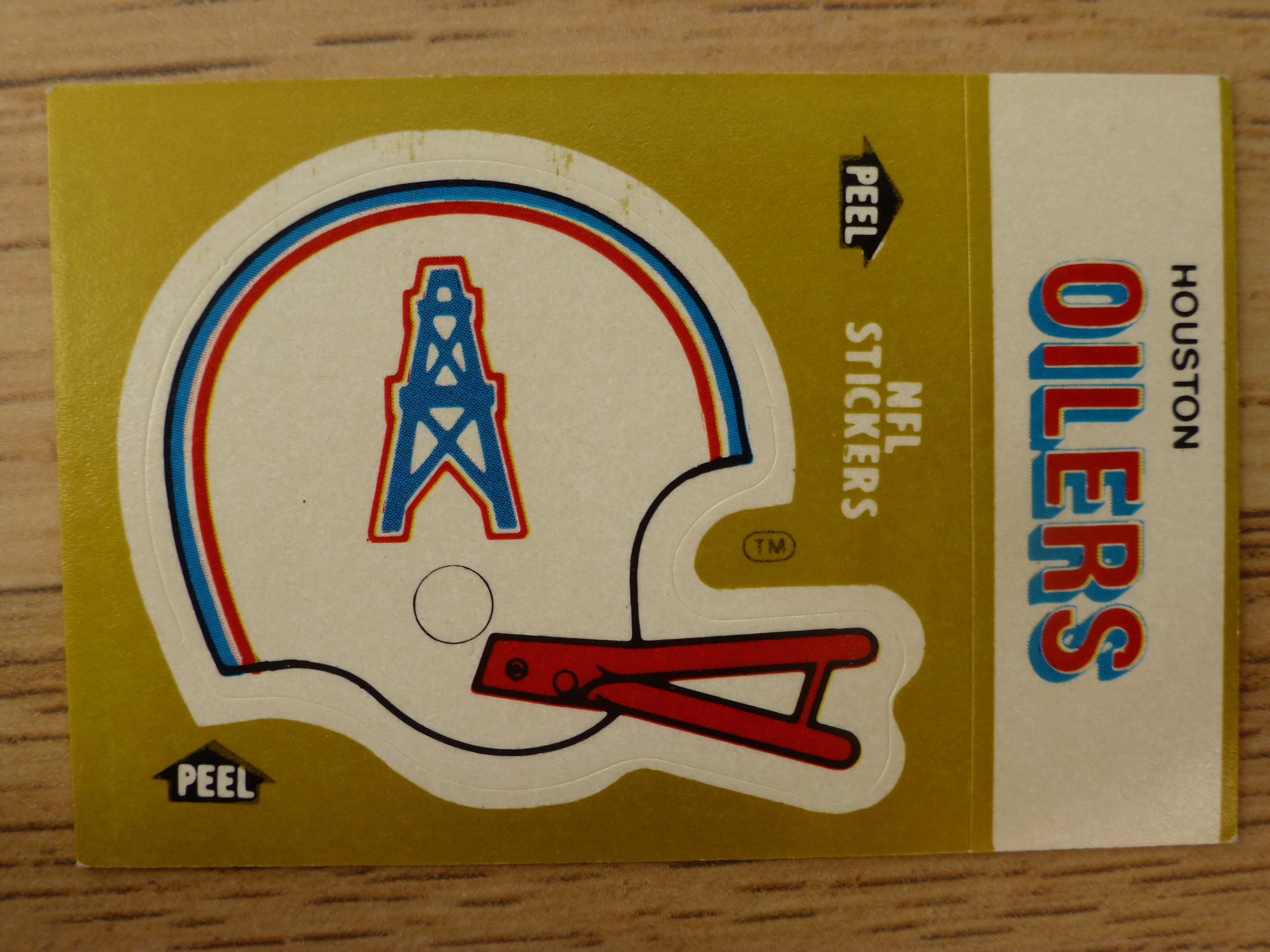 Fleer 83 American Football Collection - Houston Oilers Helmet