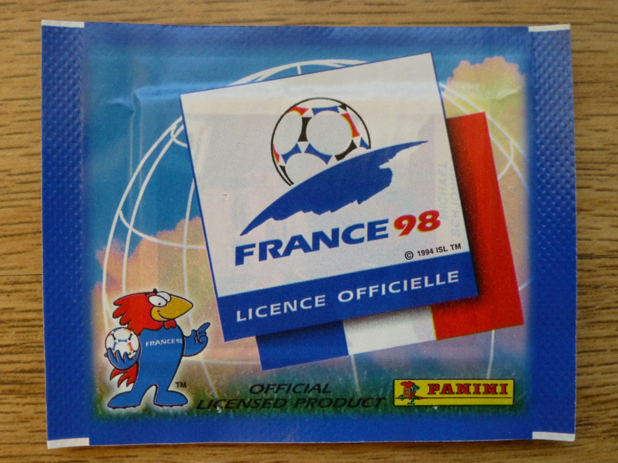 Panini France 98 Sticker Pack (Yellow barcode)