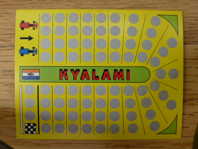 Panini Grand Prix Circuit Card (1984) - Kyalami (India)