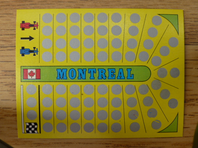 Panini Grand Prix Circuit Card (1984) - Montreal (Canada)