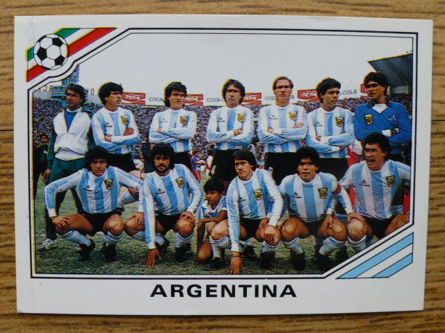 Panini Mexico 86 Sticker – Argentina Team (No.73)