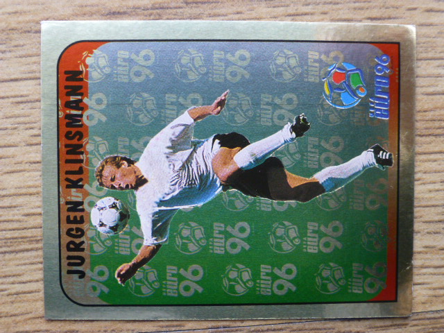 Merlin Euro 96 Badge - Jurgen Klinsmann (No.173)