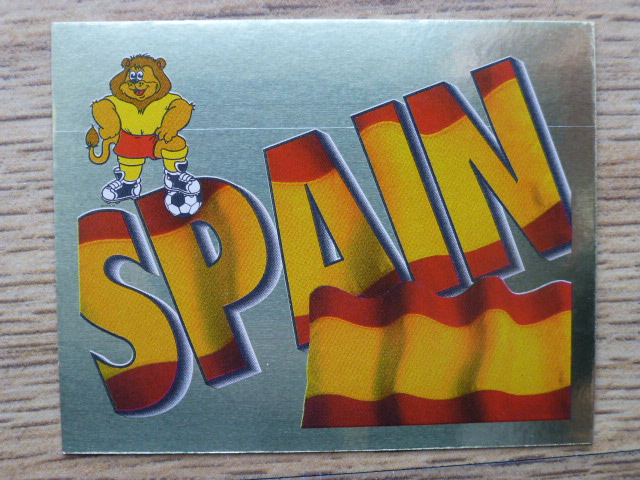 Merlin Euro 96 Badge - Spain (No.102)